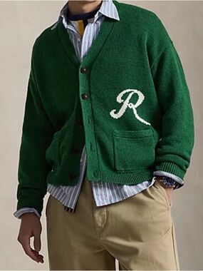 The Ralph Logo Cardigan Polo Ralph Lauren | COLOR: New Forest | size: L